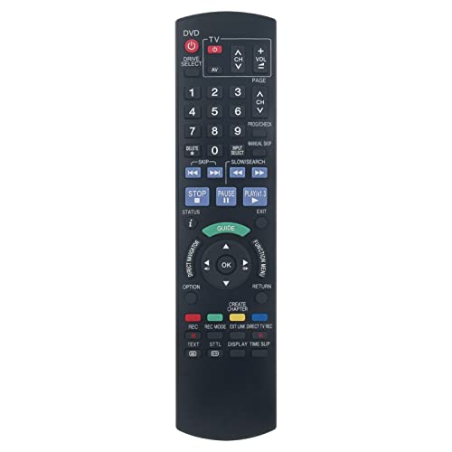 ALLIMITY N2QAYB000127 Fernbedienung Ersetzen für Panasonic DVD Player DMR-EX77 DMR-EX87 DMR-EX78 DMR-EX88 DMR-EX768 DMR-EX77EB DMR-EX78EG DMR-EX768EBK DMR-EX78EB DMR-EX88EB von allimity