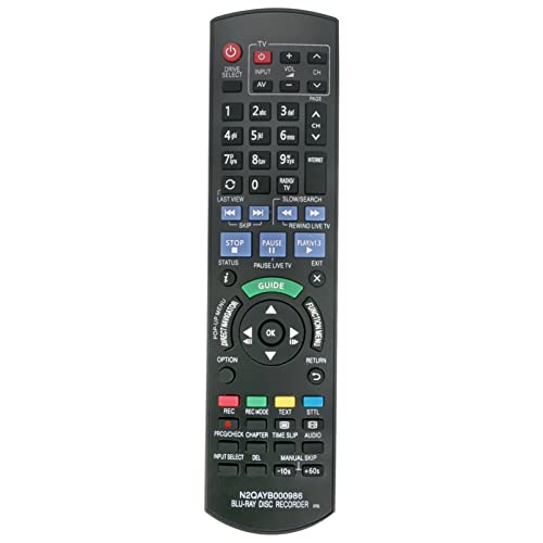 ALLIMITY N2QAYB000986 Ersatz Fernbedienung passend für Panasonic Blu Ray Disc Player DMR-BCT740EG DMR-BWT745EC9 DMR-BCT84ENS DMR-BCT845EG DMR-BST745 DMR-BST740EG DMR-BST940EG DMR-BWT640EC9 von allimity