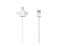 Allocacoc 66.9003WT, 1,5 m, USB A, USB C/Micro-USB B/Lightning, Männlich/Männlich, Weiß von allocacoc