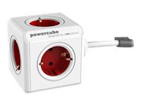 Allocacoc PowerCube, 3 m, Indoor, Kunststoff, Rot, Weiß, CE, KEMA, TuV, RoHS, 1 AC-Ausgänge von allocacoc