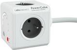 Allocacoc PowerCube Extended WiFi, power distribution unit Type E, 4 sockets, 1.5m, white/grey POWERCUBE EXTENDED WIFI TYPE E (9720/FREXWF) von allocacoc