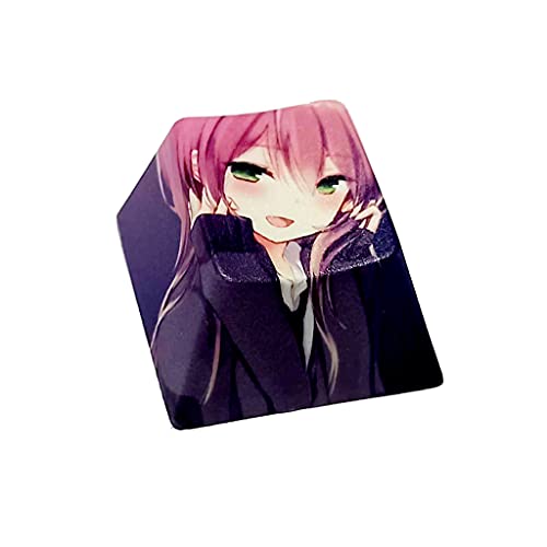 1 x Tastenkappe, PBT-Farbstoff-Sublimationstastenkappen, Höhe Anime-Tastenkappe für mechanische MX-Tastatur von alloneslife
