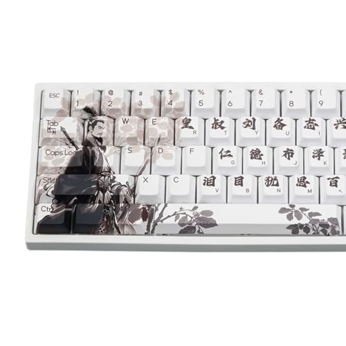 75 Tastenkappen mit chinesischem Thema, lichtbeständig, Haltbarkeit für mechanische Tastaturen für 60 % 61, 64, 68 Layouts 75 Tastenkappen mit chinesischem Thema, lichtbeständig, Haltbarkeit für mechanische Tastaturen für 60 % 61, 64, 68 Layouts von alloneslife