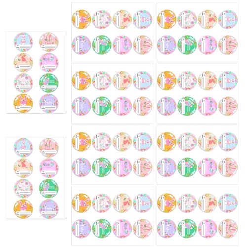 80 Stück Cartoon-Namensaufkleber, Verpackungsetikett, Hasen, Eier, dekorative Aufkleber für Siegel, Umschläge, Karten, Verpackungen, Scrapbooking 80 Stück Cartoon-Namensaufkleber, Verpackungsetikett, Hasen, Eier, dekorative Aufkleber für Siegel, Umschläge, Karten, Verpackungen, Scrapbooking von alloneslife
