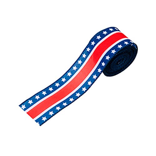 Band zum 4. Juli, patriotisches Band, Stern-Flagge, Bänder, Kanten, Basteln, für Unabhängigkeitstag, Dekoration von alloneslife