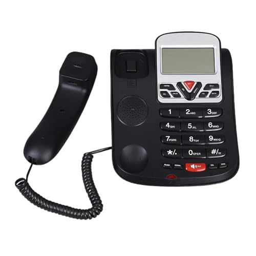 Klassisches Schreibtischtelefon, Heimtelefon für Hotels und Geschäftsbüros, einfach zu bedienen, Doppellochverbindung, Anruferanzeige Klassisches Schreibtischtelefon, Heimtelefon für Hotels und Geschäftsbüros, einfach zu bedienen, Doppellochverbindung, Anruferanzeige von alloneslife