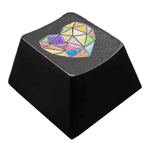 Original Höhe Aluminiumlegierung Metall-Tastenkappe mit buntem Herzmuster für Tastatur-Anpassung Original Höhe Aluminiumlegierung Metall-Tastenkappe mit buntem Herzmuster für Tastatur-Anpassung von alloneslife