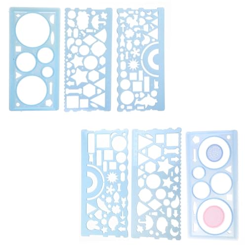 Zeichenlineale, Schablonen, Lineale, 30 Stück, für kreative Muster für Jungen, Mädchen, Kinder, Erwachsene, Scrapbooking, Zeichnen, 3 Stück von alloneslife