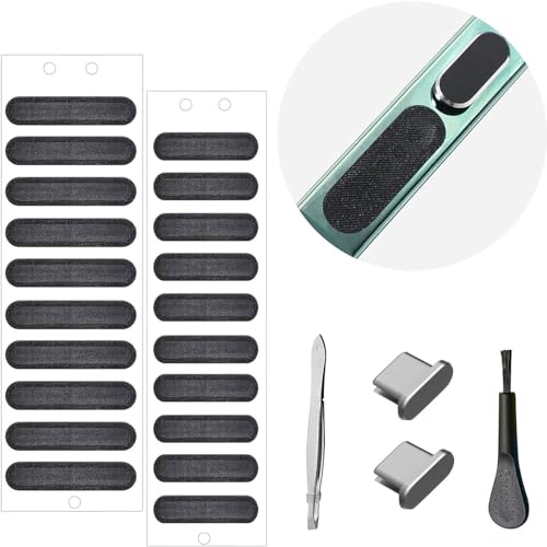 alloneslife Mobile Lautsprecher Staubaufkleber Set Telefon Typec Staubstopfen Telefon Lautsprecher Staubsicherer Aufkleber Staubdichtstecker von alloneslife