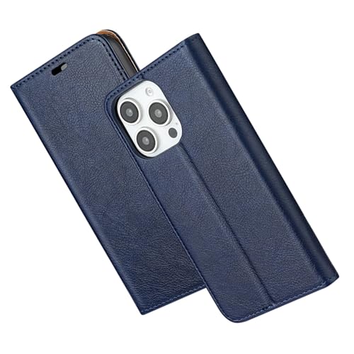 alloneslife Upgrades Schutzhülle für iPhone 16, PU-Leder, Kartenhalter, Vintage-Stil, mit Ständerverschluss, stoßfest, Marineblau alloneslife Upgrades Schutzhülle für iPhone 16, PU-Leder, Kartenhalter, Vintage-Stil, mit Ständerverschluss, stoßfest, Marineblau von alloneslife