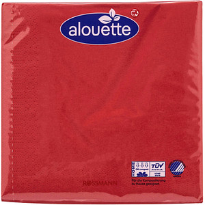 alouette Servietten rot 3-lagig 16,5 x 16,5 cm 30 St. von alouette