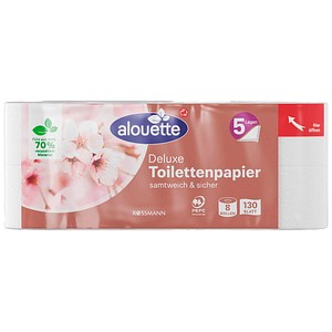 alouette Toilettenpapier Deluxe 5-lagig, 8 Rollen alouette Toilettenpapier Deluxe 5-lagig, 8 Rollen von alouette