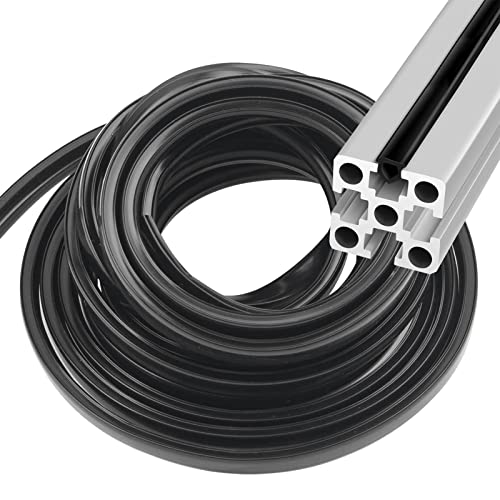 alwaiiz 10m Aluprofil Nut Abdeckung, 6mm Serie Slot Aluprofil Zubehör Staubschutz Weiche Abdeckungs Dichtungsstreifen, Weich-PVC-Schutzdichtstreifen für Aluminiumprofil und 3D-Drucker von alwaiiz
