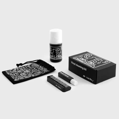 3-in-1 Vinyl Schallplatten Reinigung Kit – Vinyl LP Platten Reinigungsset mit Reinigungsspray, Antistatik Kohlefaserbürste und Nadelbürste | Record Cleaner für besseren Sound, Keith Haring Edition von am