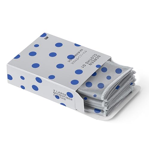 AM Mikrofasertücher, 3er-Pack, Get Clean, Putztuch für Auto Bildschirme, Wearables, Brillen, Handys, Tablets und Laptops | Verwenden Sie es mit einem Bildschirmreiniger, Polka Dots AM Mikrofasertücher, 3er-Pack, Get Clean, Putztuch für Auto Bildschirme, Wearables, Brillen, Handys, Tablets und Laptops | Verwenden Sie es mit einem Bildschirmreiniger, Polka Dots von am