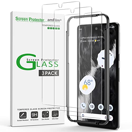 amFilm 2 Stück Displayschutzfolie aus Gehärtetem Glas Kompatibel mit Pixel 7 von amFilm