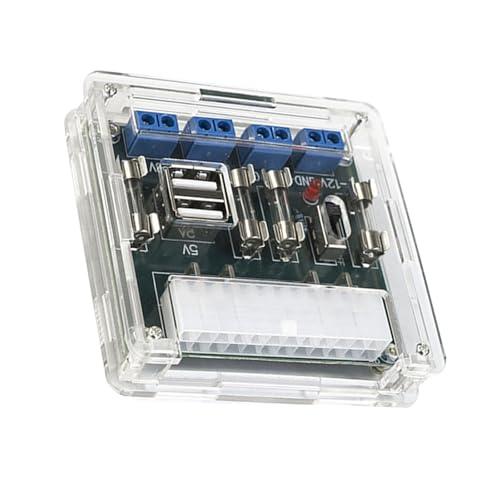 24-poliger Desktop-Netzadapter, Desktop-PC-Erweiterungsplatine mit 8 Ausgängen und Gehäuse für Option von amangul