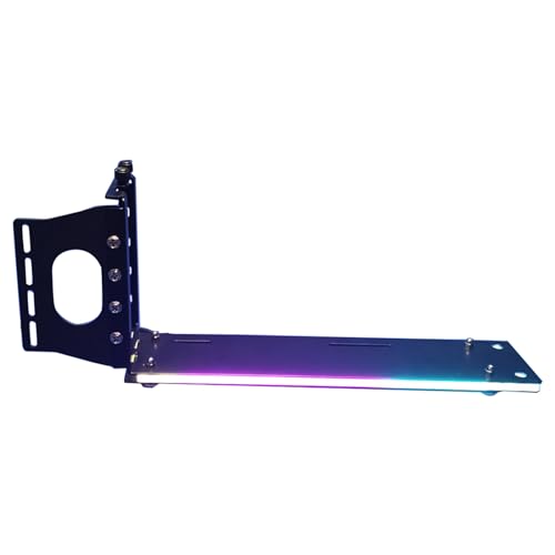 Vertikale Halterung für Grafikkarte, PC, PCIe, vertikale Halterung für Gehäuse, Standfuß, mit LED, 12 V, 4-polig von amangul