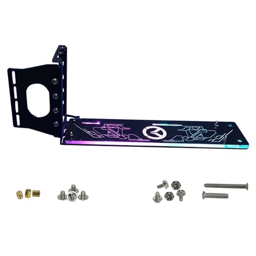 amangul PCI-E PC-Grafikkarten, vertikaler Standfuß, vertikale Halterung mit LED, 5 V, 3-polig, 12 V von amangul