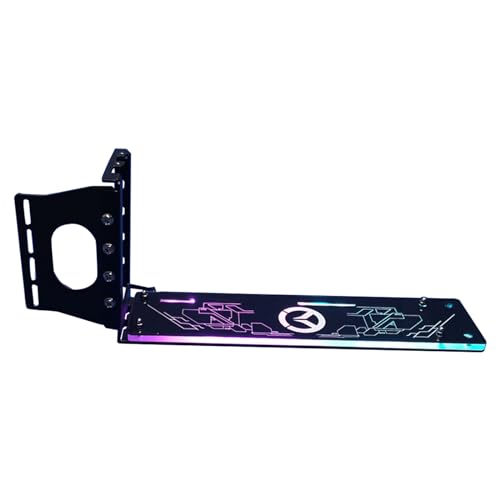 amangul PCI-E PC-Grafikkarten, vertikaler Standfuß, vertikale Halterung mit LED, 5 V, 3-polig, 12 V von amangul