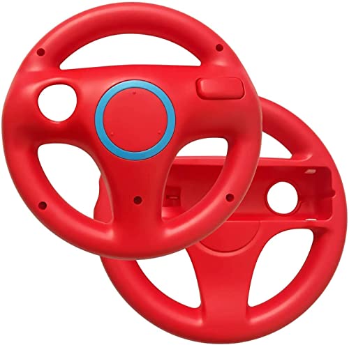 AMEEGO GN-006 Lenkrad-Designständer Mario Kart Racing Game Lenkradständer für Wii Game Controller (Rot X2) von ameego