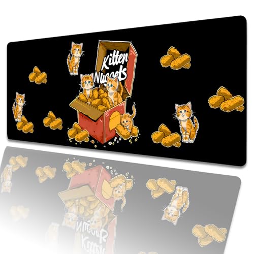 amepay Chicken Nugget Gaming-Mauspad, 80 x 30 cm, niedliches Essen, große erweiterte Schreibtischunterlage mit rutschfester Gummiunterseite, großes Katzen-Mauspad für Laptop, Computer, PC, für Gamer amepay Chicken Nugget Gaming-Mauspad, 80 x 30 cm, niedliches Essen, große erweiterte Schreibtischunterlage mit rutschfester Gummiunterseite, großes Katzen-Mauspad für Laptop, Computer, PC, für Gamer von amepay