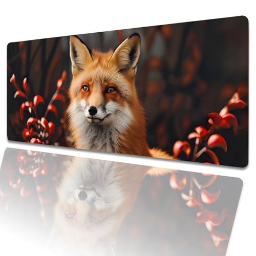 amepay Cute Fox Gaming-Mauspad, 80 x 30 cm, große erweiterte Schreibtischunterlage mit rutschfester Gummiunterseite, rote Beere, großes Mauspad für Laptop, Computer, PC, für Gamer, Büro amepay Cute Fox Gaming-Mauspad, 80 x 30 cm, große erweiterte Schreibtischunterlage mit rutschfester Gummiunterseite, rote Beere, großes Mauspad für Laptop, Computer, PC, für Gamer, Büro von amepay