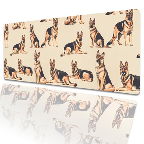 amepay Gaming-Mauspad, Motiv: Deutscher Schäferhund, 80 x 30 cm, Cartoon-Welpe, Hund, große erweiterte Schreibtischunterlage mit rutschfester Gummiunterseite, großes Mauspad für Laptop, Computer, PC amepay Gaming-Mauspad, Motiv: Deutscher Schäferhund, 80 x 30 cm, Cartoon-Welpe, Hund, große erweiterte Schreibtischunterlage mit rutschfester Gummiunterseite, großes Mauspad für Laptop, Computer, PC von amepay