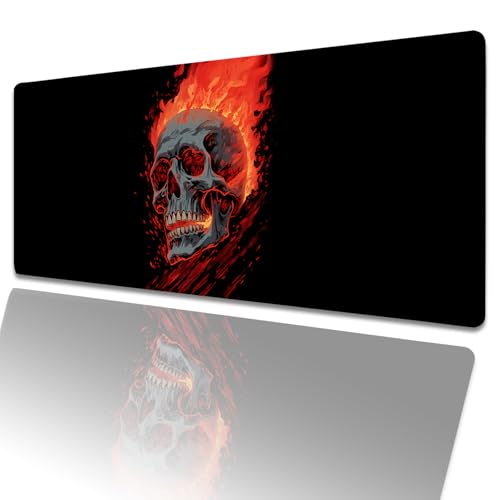 amepay Gaming-Mauspad im Gothic-Totenkopf-Design, 80 x 30 cm, großes erweitertes Schreibtischunterlage mit rutschfester Gummiunterseite, cooles großes Mauspad für Laptop, Computer, PC, für Gamer, Büro amepay Gaming-Mauspad im Gothic-Totenkopf-Design, 80 x 30 cm, großes erweitertes Schreibtischunterlage mit rutschfester Gummiunterseite, cooles großes Mauspad für Laptop, Computer, PC, für Gamer, Büro von amepay