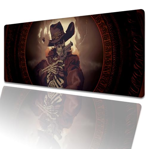 amepay Gaming-Mauspad mit Gothic-Totenkopf-Design, 80 x 30 cm, coole große erweiterte Schreibtischunterlage mit rutschfester Gummiunterseite, großes Gothic-Mauspad für Laptop, Computer, PC, für Gamer amepay Gaming-Mauspad mit Gothic-Totenkopf-Design, 80 x 30 cm, coole große erweiterte Schreibtischunterlage mit rutschfester Gummiunterseite, großes Gothic-Mauspad für Laptop, Computer, PC, für Gamer von amepay