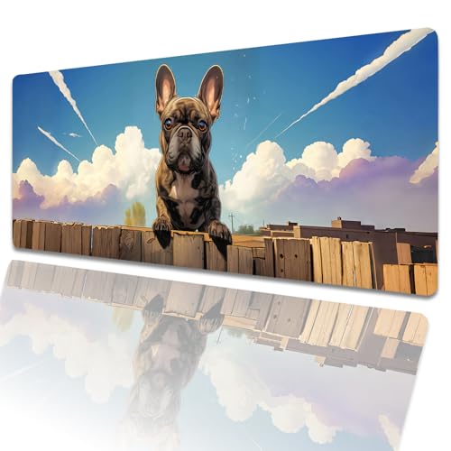 amepay Gaming-Mauspad mit französischer Bulldogge, 80 x 30 cm, große erweiterte Schreibtischunterlage mit rutschfester Gummiunterseite, Welpe, großes Mauspad für Laptop, Computer, PC, für Gamer, Büro amepay Gaming-Mauspad mit französischer Bulldogge, 80 x 30 cm, große erweiterte Schreibtischunterlage mit rutschfester Gummiunterseite, Welpe, großes Mauspad für Laptop, Computer, PC, für Gamer, Büro von amepay