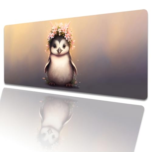 amepay Gaming-Mauspad mit niedlichem Pudgy Pinguin, 80 x 30 cm, Girlande, große erweiterte Schreibtischunterlage mit rutschfester Gummiunterseite, großes Cartoon-Mauspad für Laptop, Computer, PC, für amepay Gaming-Mauspad mit niedlichem Pudgy Pinguin, 80 x 30 cm, Girlande, große erweiterte Schreibtischunterlage mit rutschfester Gummiunterseite, großes Cartoon-Mauspad für Laptop, Computer, PC, für von amepay