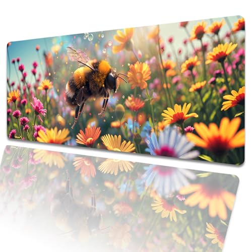 amepay Natural Bee Gaming-Mauspad, 80 x 30 cm, große erweiterte Schreibtischunterlage mit rutschfester Gummiunterseite, großes Mauspad für Laptop, Computer, PC, Gamer, Büro, Heimdekoration amepay Natural Bee Gaming-Mauspad, 80 x 30 cm, große erweiterte Schreibtischunterlage mit rutschfester Gummiunterseite, großes Mauspad für Laptop, Computer, PC, Gamer, Büro, Heimdekoration von amepay
