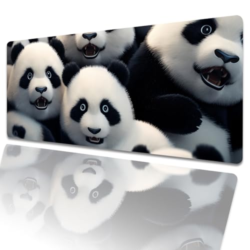 amepay Niedliches Baby-Panda-Gaming-Mauspad, 80 x 30 cm, Pandas, große erweiterte Schreibtischunterlage mit rutschfester Gummiunterseite, schwarz-weiß, großes Mauspad für Laptop, Computer, PC, für amepay Niedliches Baby-Panda-Gaming-Mauspad, 80 x 30 cm, Pandas, große erweiterte Schreibtischunterlage mit rutschfester Gummiunterseite, schwarz-weiß, großes Mauspad für Laptop, Computer, PC, für von amepay