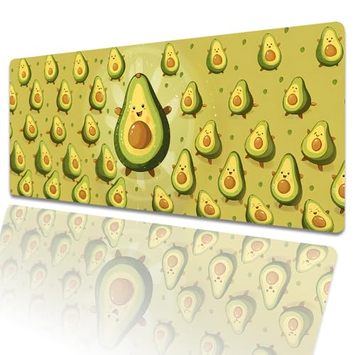 amepay Niedliches lustiges Avocado-Gaming-Mauspad, 80 x 30 cm, Obst-Design, große erweiterte Schreibtischunterlage mit rutschfester Gummiunterseite, grünes großes Mauspad für Laptop, Computer, PC, für amepay Niedliches lustiges Avocado-Gaming-Mauspad, 80 x 30 cm, Obst-Design, große erweiterte Schreibtischunterlage mit rutschfester Gummiunterseite, grünes großes Mauspad für Laptop, Computer, PC, für von amepay