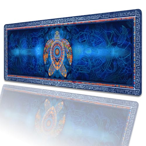 amepay Sea Turtle Gaming-Mauspad, 80 x 30 cm, Mandala-Ozean, große erweiterte Schreibtischunterlage mit rutschfester Gummiunterseite, blaues großes Mauspad für Laptop, Computer, PC, für Gamer, Büro amepay Sea Turtle Gaming-Mauspad, 80 x 30 cm, Mandala-Ozean, große erweiterte Schreibtischunterlage mit rutschfester Gummiunterseite, blaues großes Mauspad für Laptop, Computer, PC, für Gamer, Büro von amepay
