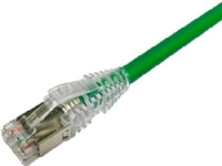 NETCONNECT Patchkabel Cat 6A S/FTP PiMF, Länge: 0,25 m Farbe: grün mit LSZH-Mantel von amp netconnect