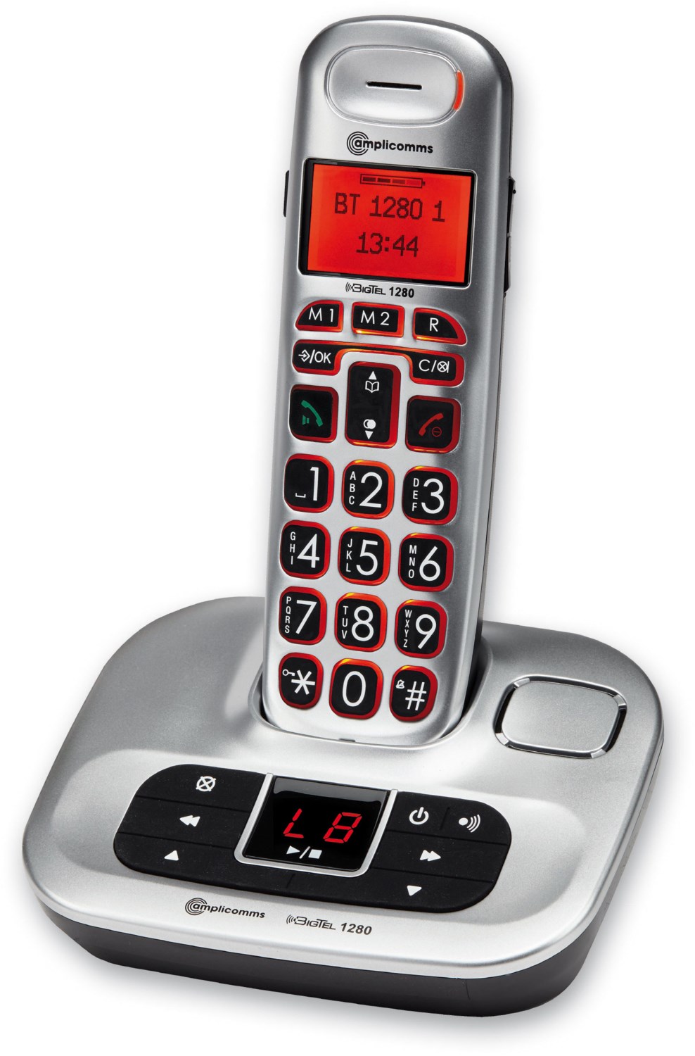 BigTel 1280 Schnurlostelefon mit Anrufbeantworter von amplicomms