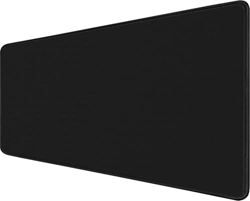 Großes Gaming-Schreibtisch-Mauspad, XXL, erweiterte Computer-Tastatur, Mauspad mit genähten Kanten, 80 x 40 cm, rutschfest, wasserdicht, Gummiunterseite, großes langes Mauspad für Arbeit, Spiel, Büro von ampoock