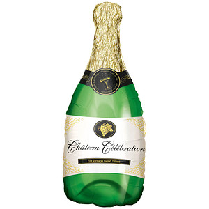 amscan® Folienballon Champagnerflasche mehrfarbig, 1 St. von amscan®