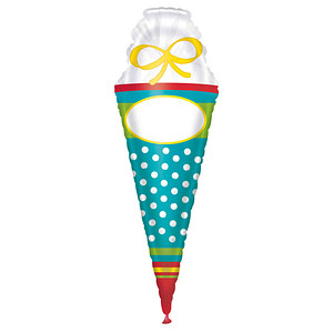 amscan® Folienballon Schultüte, personalisierbar mehrfarbig, 1 St. von amscan®