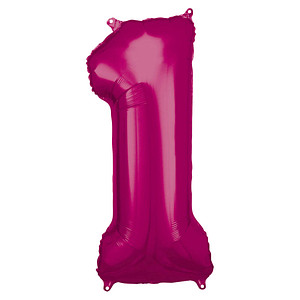 amscan® Folienballon Zahl 1 pink, 1 St. von amscan®