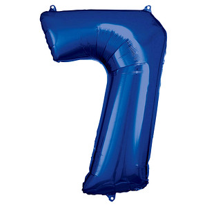 amscan® Folienballon Zahl 7 blau, 1 St. von amscan®