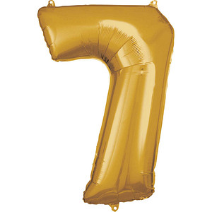 amscan® Folienballon Zahl 7 gold, 1 St. von amscan®