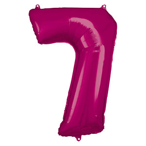 amscan® Folienballon Zahl 7 pink, 1 St. von amscan®
