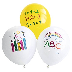 amscan® Luftballons Schulstart ABC bunt, 6 St. von amscan®