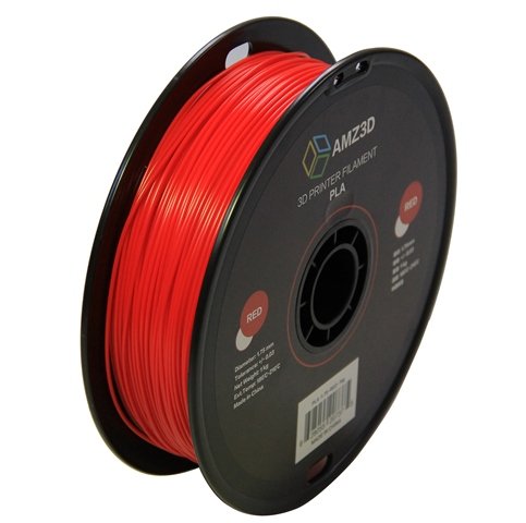 1.75mm roter PLA 3D Drucker Filament - 1kg Spule (2.2 lbs) - Maßgenauigkeit +/- 0.03mm von amz3d