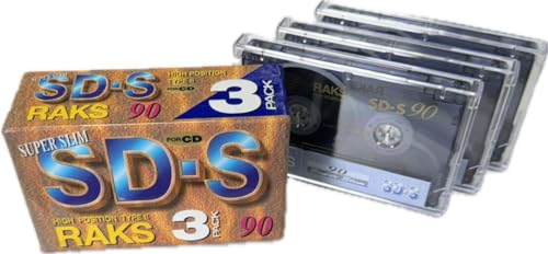 3 STK. - RAKS SD-S Compact Cassette C-90 Chrom / MC Kassette / Audio Kassette 3 STK. - RAKS SD-S Compact Cassette C-90 Chrom / MC Kassette / Audio Kassette von analogis