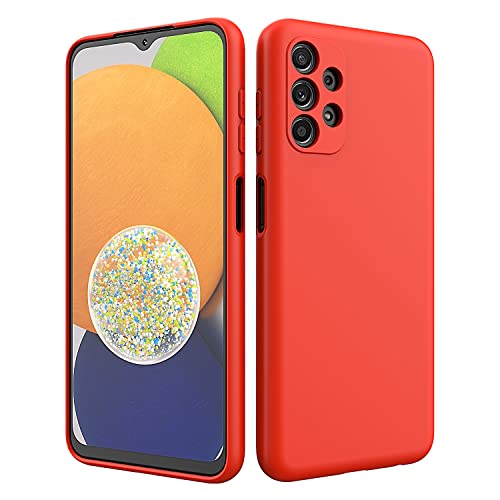 anccer Kompatibel mit Samsung Galaxy A13 4G Hülle, Samsung A13 LTE Hülle [Serie Matte] Elastische Schockabsorption und Ultra dünnes Handyhülle Design für Samsung Galaxy A13 - rot von anccer