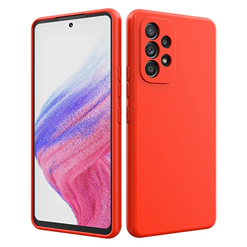 anccer Kompatibel mit Samsung Galaxy A53 5G Hülle, [Serie Matte] Elastische Schockabsorption und Ultra dünnes Handyhülle Design für Samsung Galaxy A53 (rot) von anccer